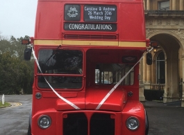 Classic Red London wedding bus hire in Bicester
